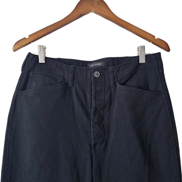 Banana Republic Black Barrel Twill Lace Up Pants - Picture 3 of 15